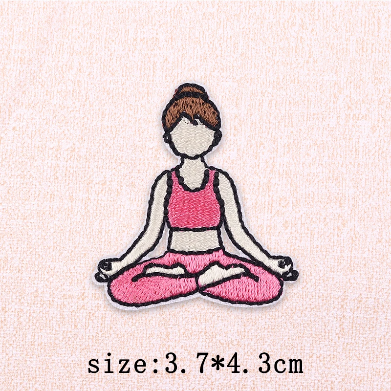 Parche bordado termoadhesivo bailarina yoga – Aplique decorativo ropa - imagen 4