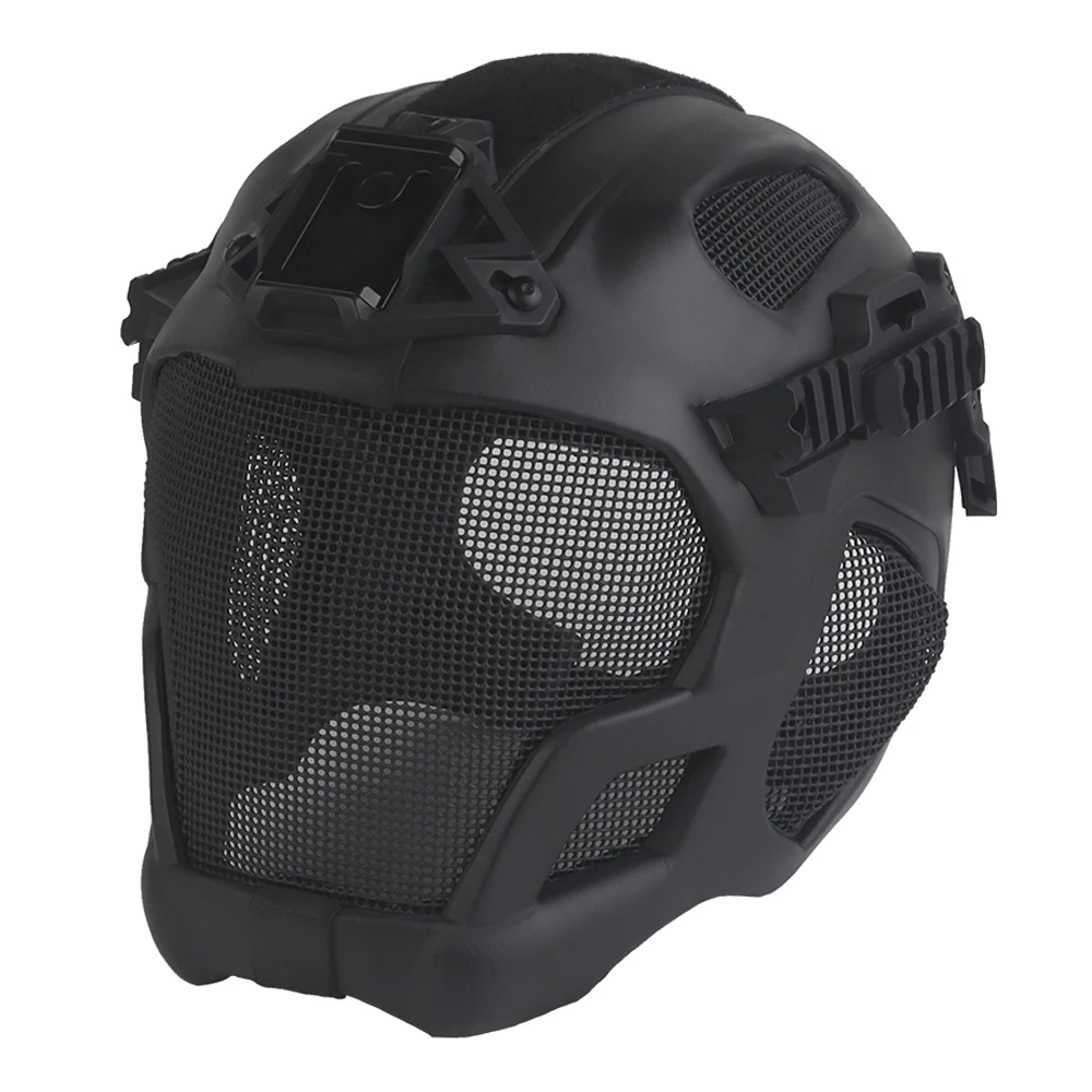 Casco táctico EVA ligero con malla de acero y visor para Airsoft - imagen 3