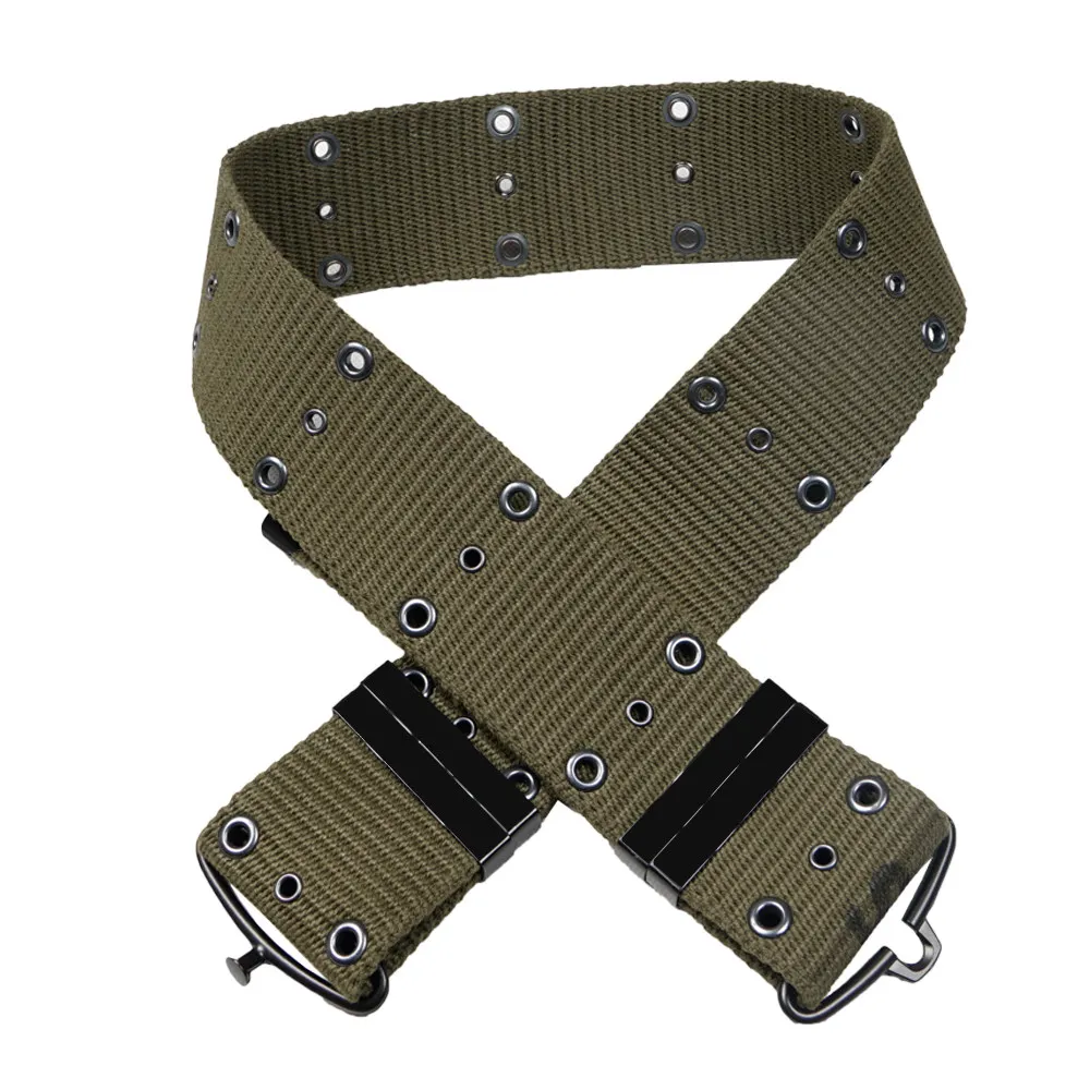 Cinturón táctico M1961 lona militar vintage Segunda Guerra Mundial