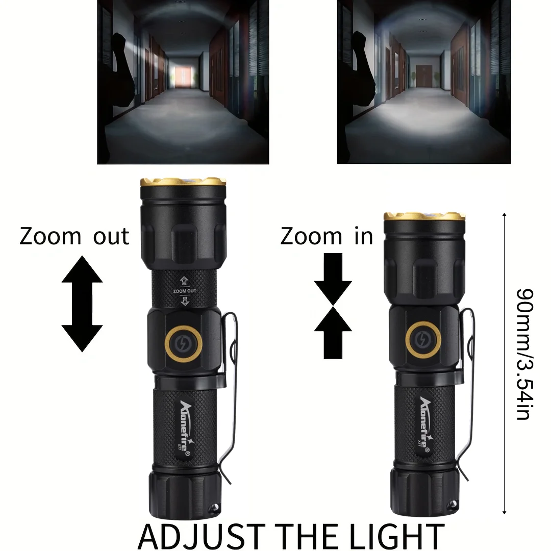 Linterna LED táctica recargable con base magnética - imagen 5
