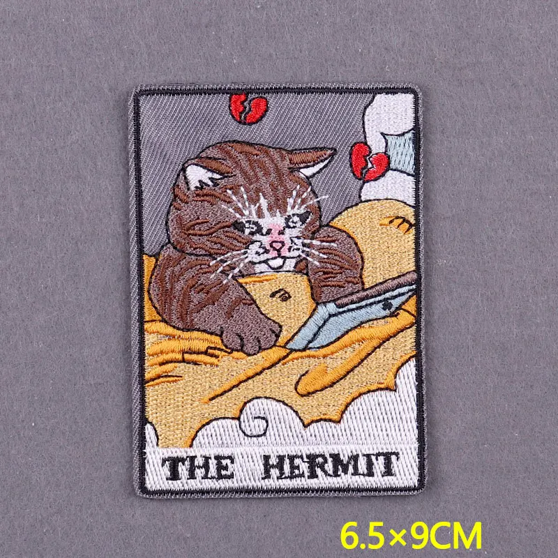Parche táctico gato tarot – Bordado termoadhesivo para equipar - imagen 4