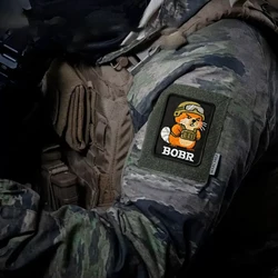 BOBR Parche táctico velcro bordado morale memes divertidos
