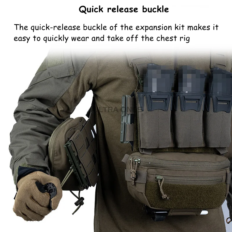 Kit expansión chaleco táctico airsoft HX – Panel frontal MOLLE - imagen 4