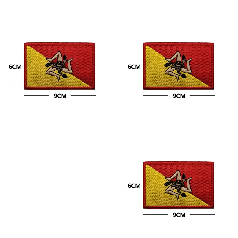 Parche bordado Sicilia con gancho y bucle para ropa táctica exterior - imagen 3