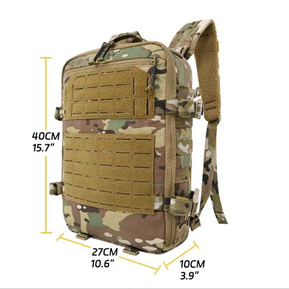 Mochila táctica MOLLE con portaplacas – Nylon 1000D para chaleco - imagen 5