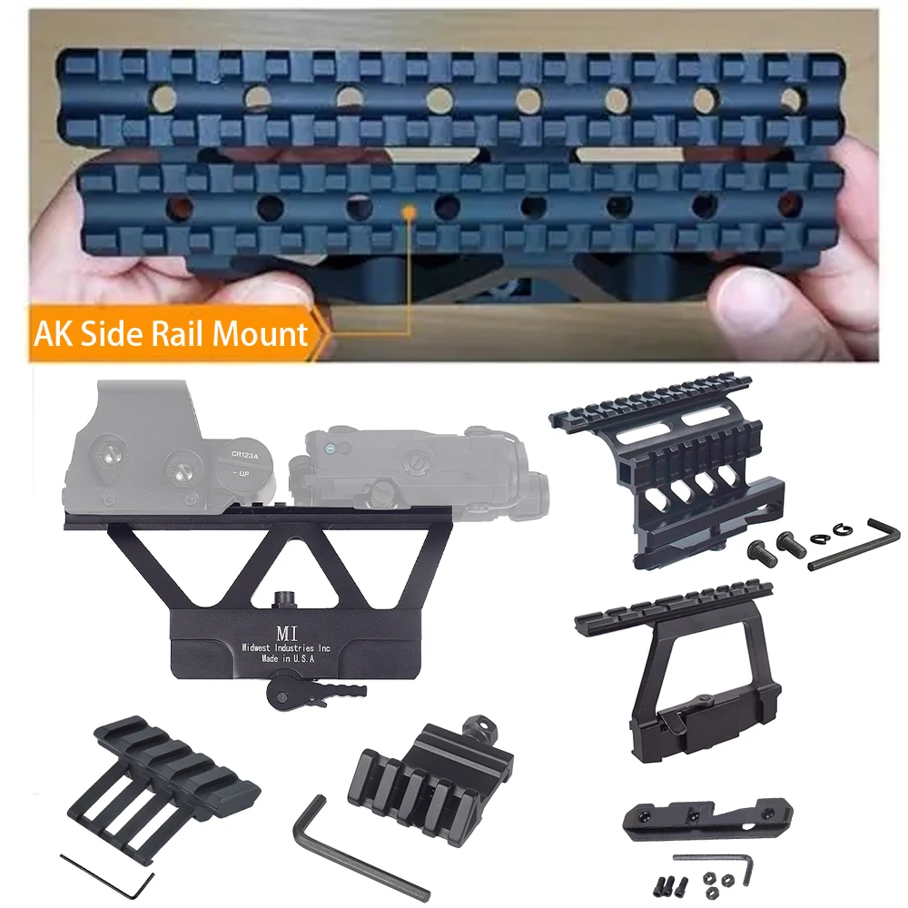 Montura táctica AK riel lateral y soporte de mira - imagen 4