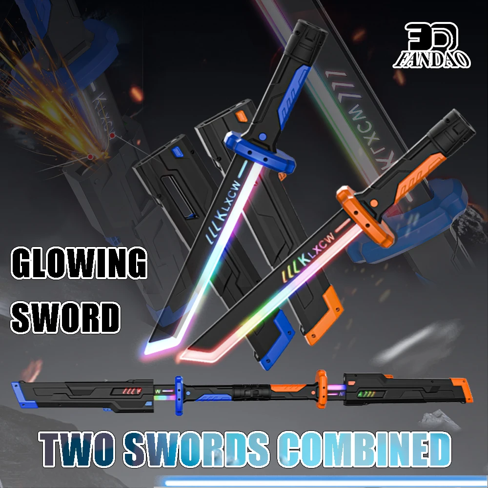 Katana de juguete brillante con luz y efecto chispa para cosplay - imagen 3
