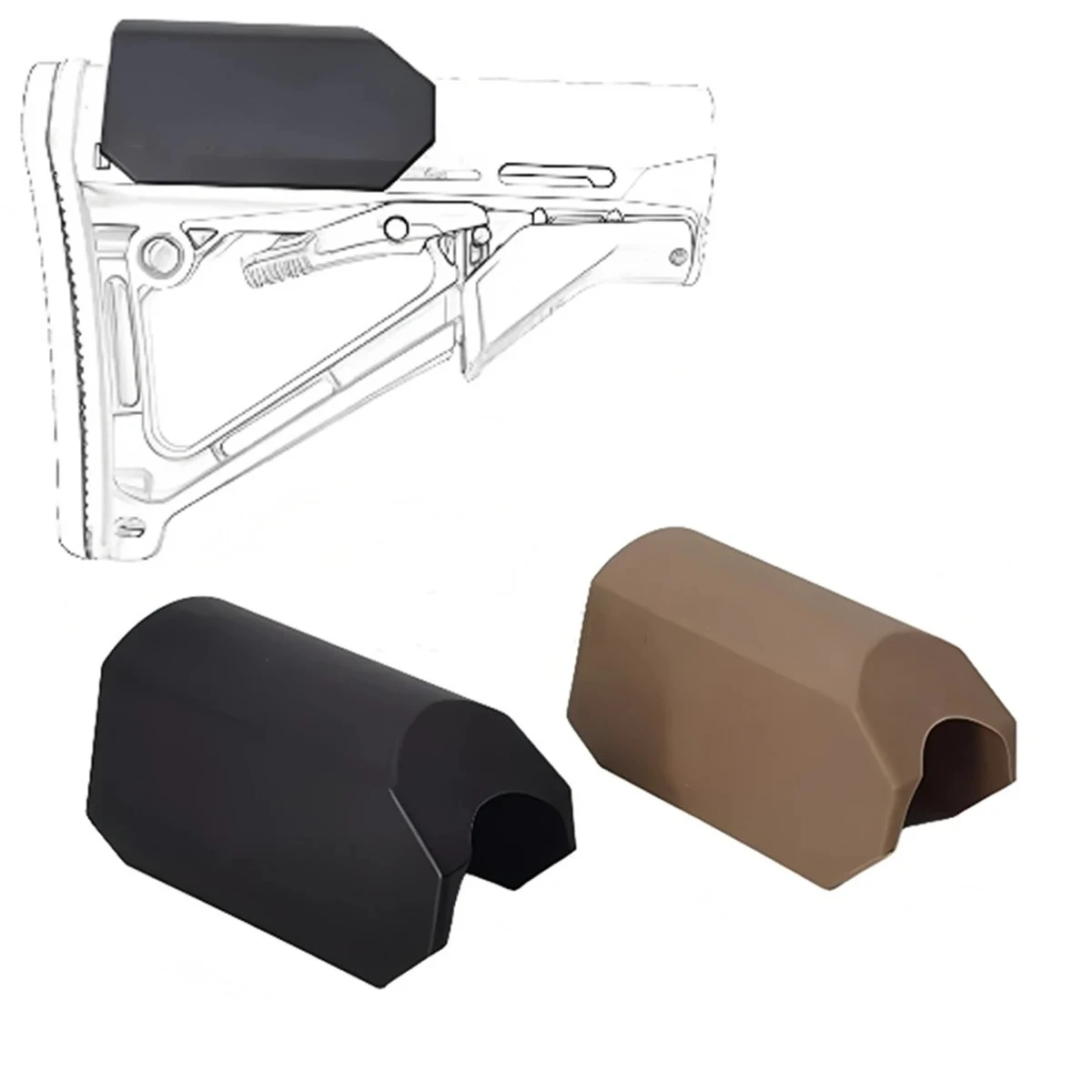 Carrillera AR15/M4 con elevador trasero nylon liberación rápida - imagen 3