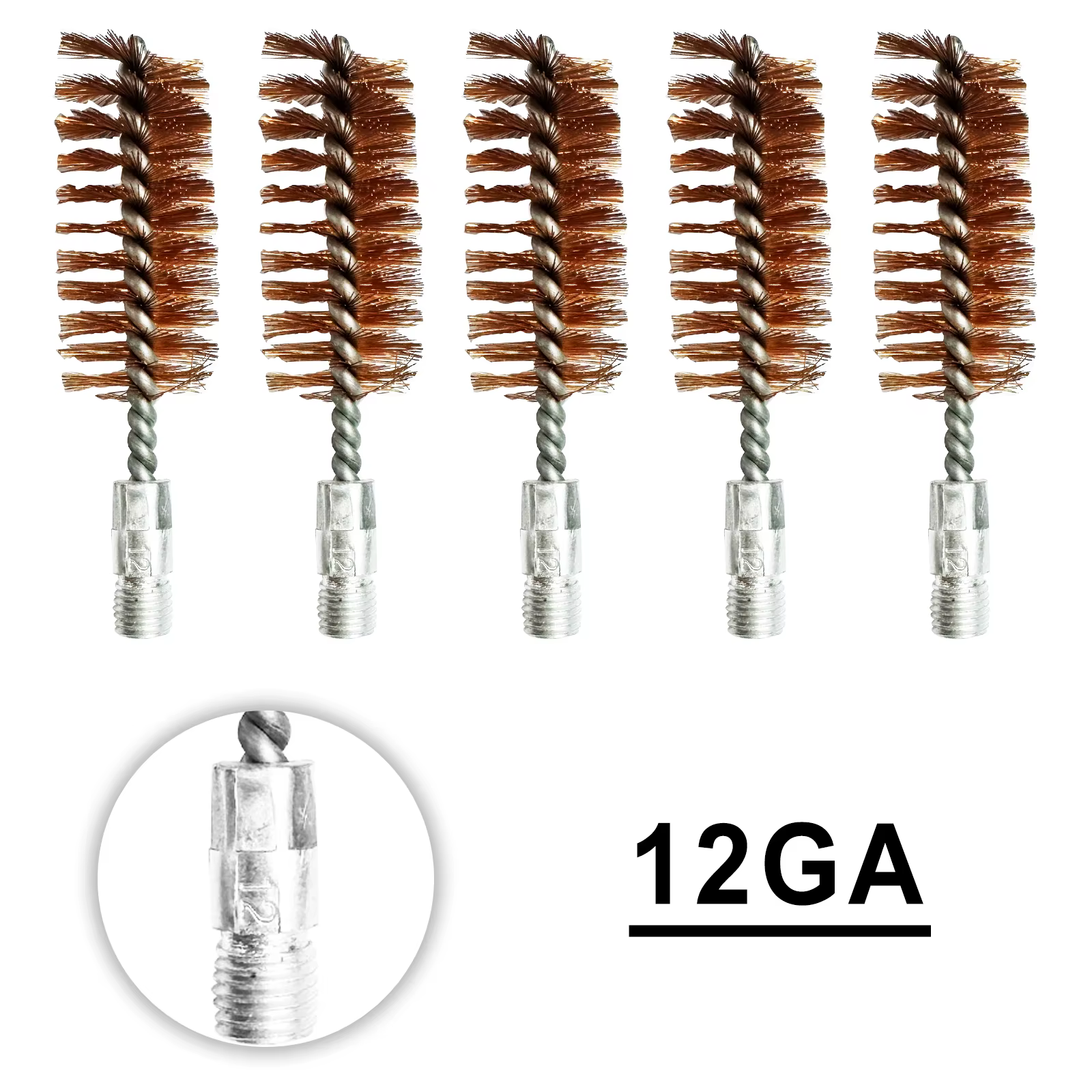 Cepillo bronce multiCalibre 9mm/.30/.22 – Limpieza pistola rifle - imagen 2