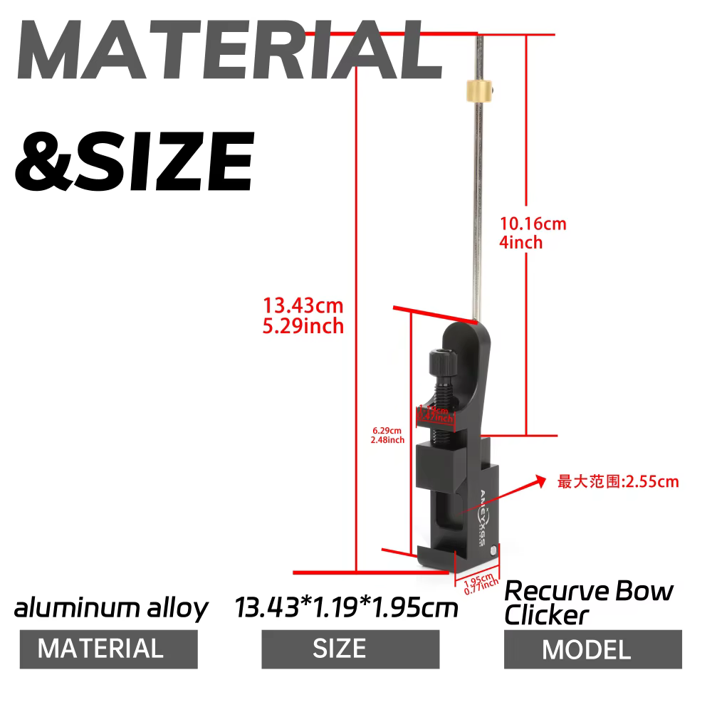 Clicker de arco recurvo magnético ajustable para tiro al blanco - imagen 5