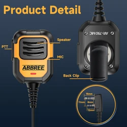 ABBREE AR-790 micrófono altavoz para Baofeng UV5R radio táctica