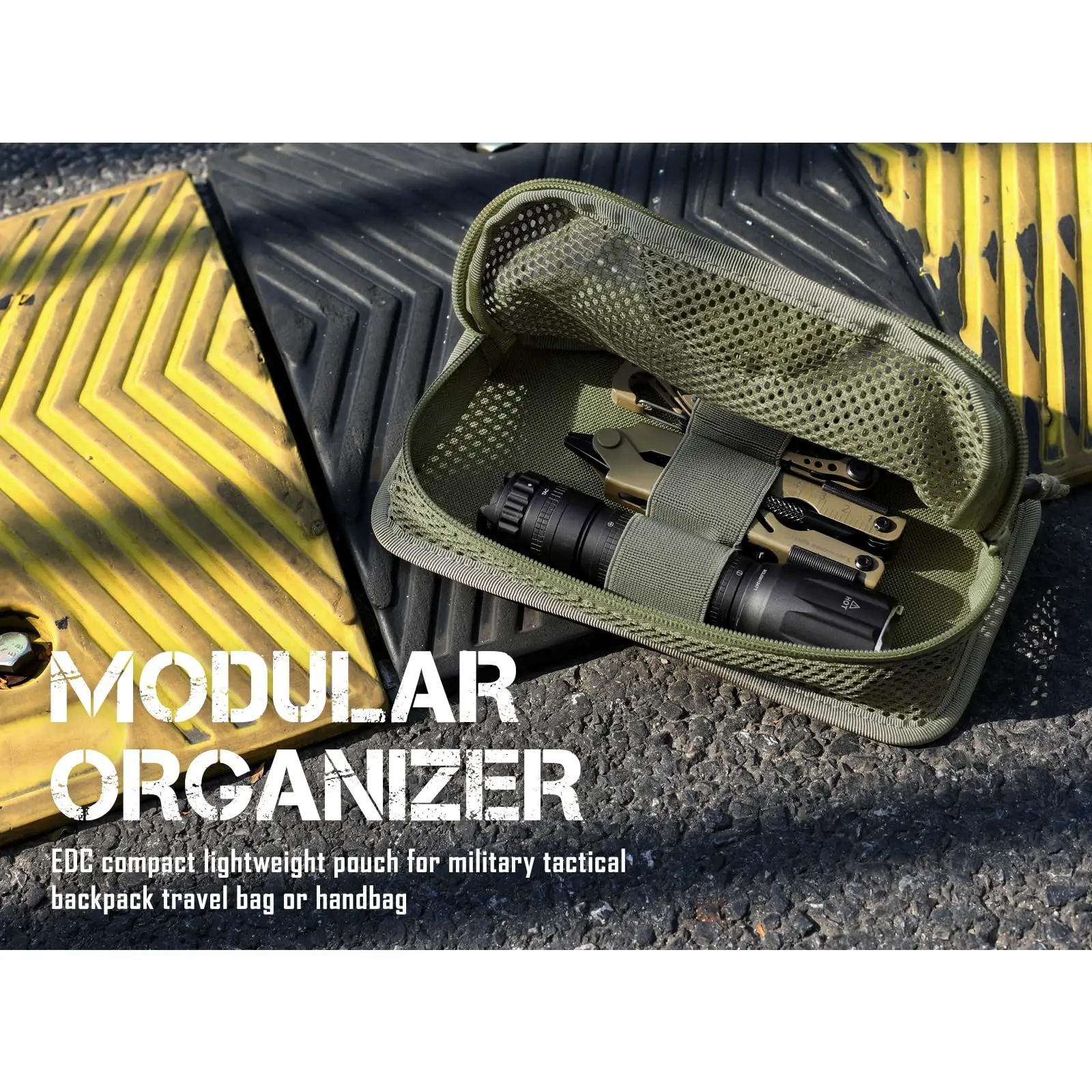 Bolsa organizadora táctica MOLLE con cremallera - imagen 2