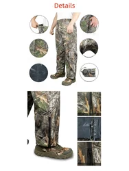 Pantalones impermeables camuflaje biónico con cintura elástica