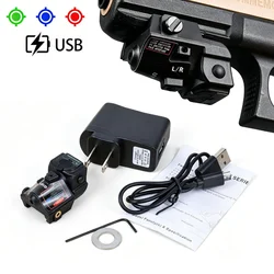 Láser táctico rojo y verde recargable USB para Taurus G2C/G17/G19