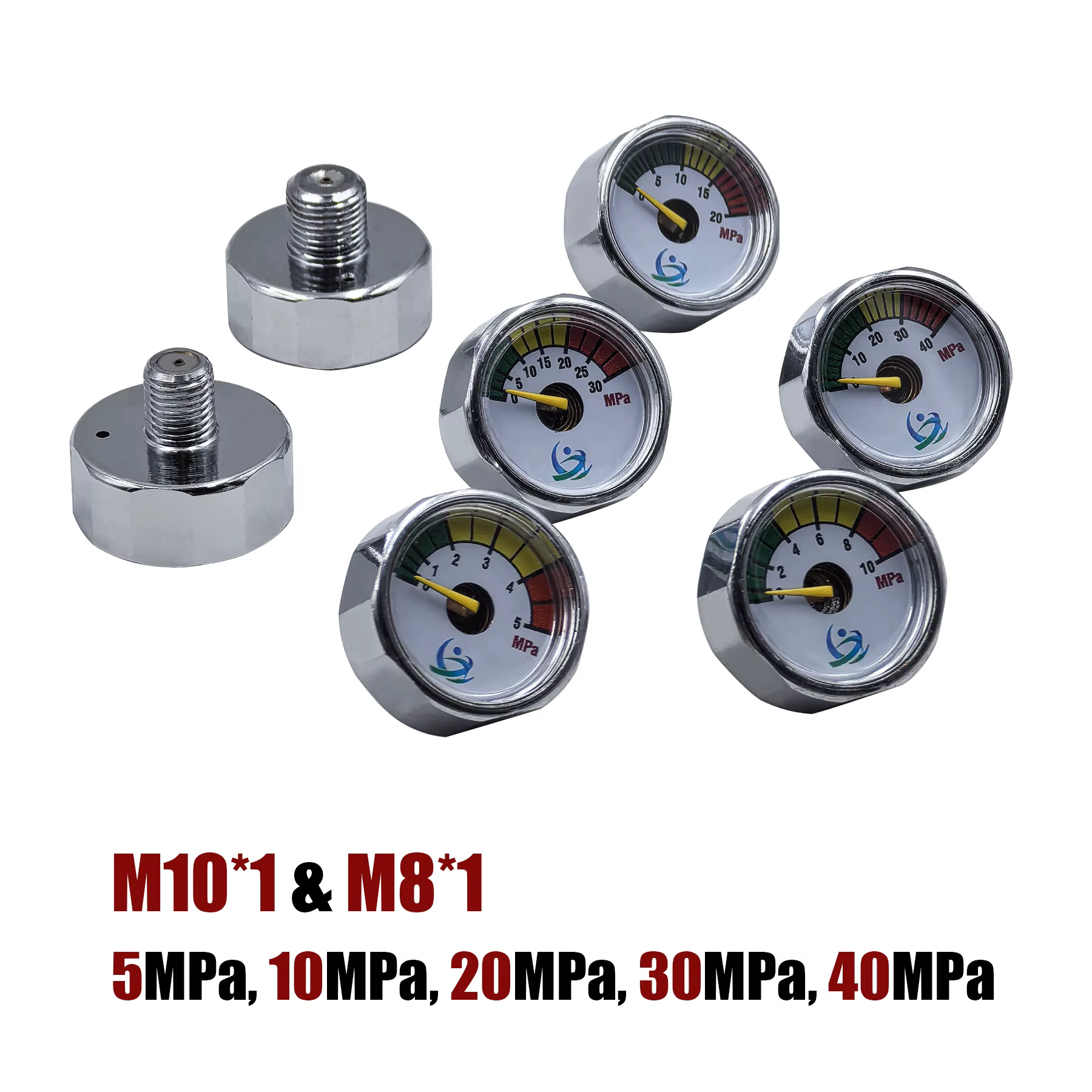 Mini manómetro regulación buceo – Indicador presión 40MPa - imagen 2