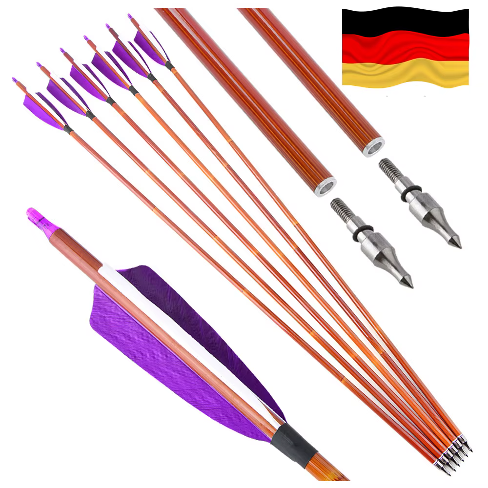 Flechas de carbono para tiro con arco, plumas pavo - imagen 5