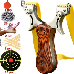 Tirachinas Acero Inoxidable Mango Madera – Catapulta Tradicional para Cazador