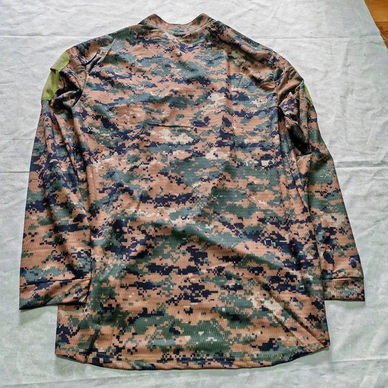 Camiseta militar MARPAT de manga larga transpirable con cuello V - imagen 5