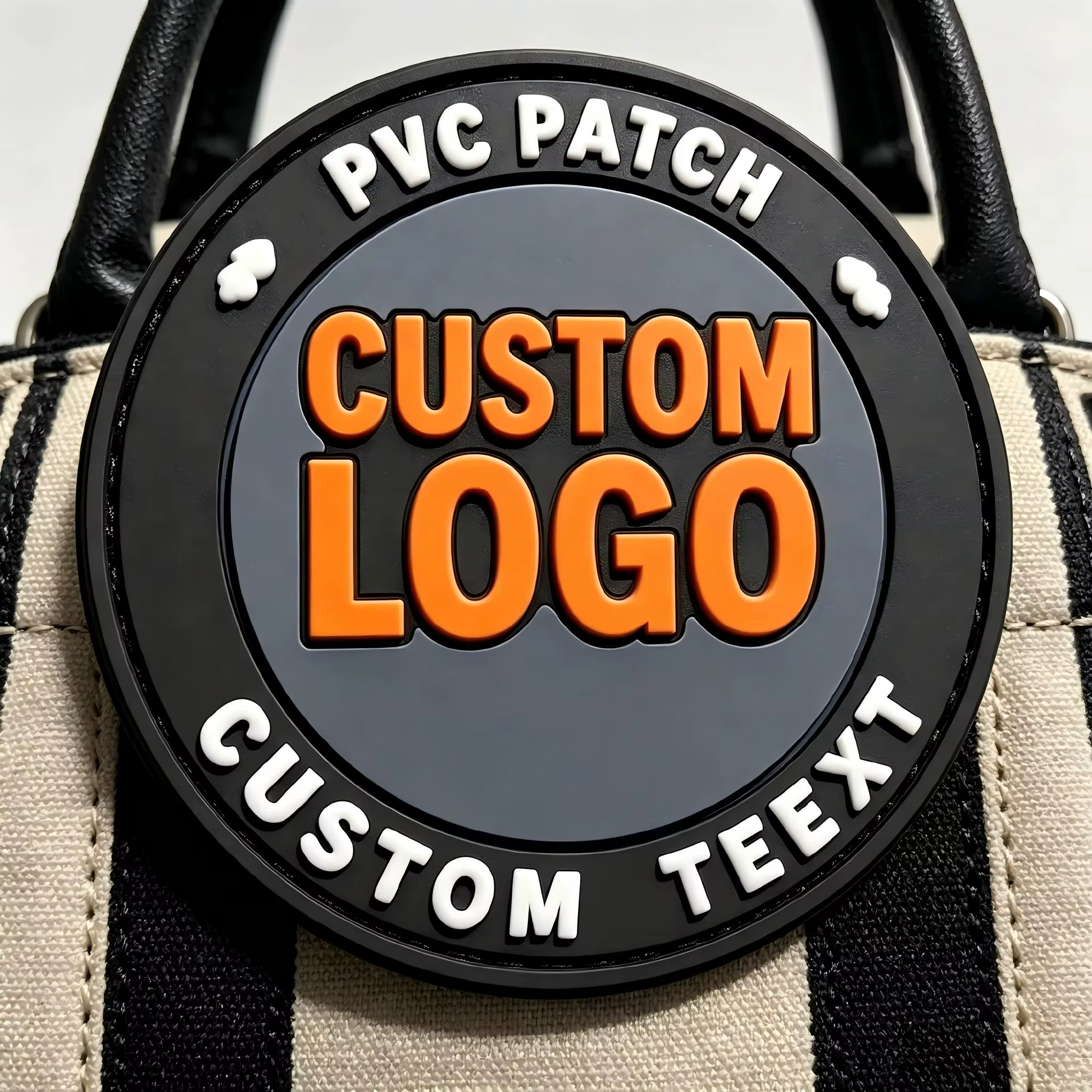 Parche de goma PVC transparente ecológico con logotipo para coser - imagen 4