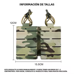 SINAIRSOFT Portacargadores MOLLE dobles para M4, M14, M16, AK y AR