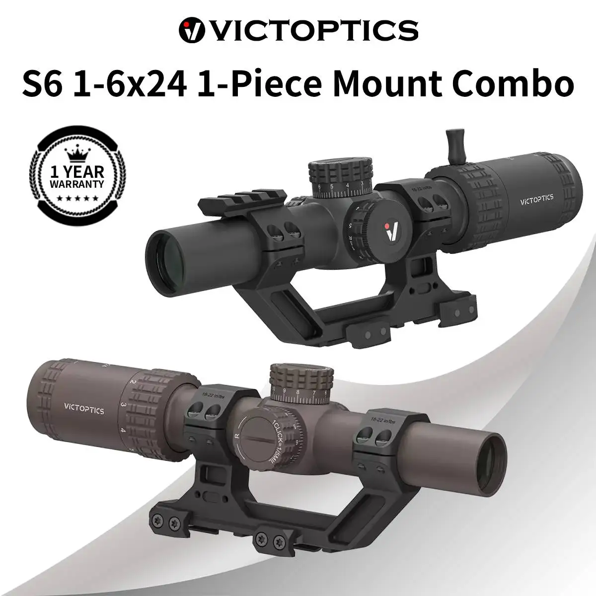 Victoptics S6 LPVO SFP para rifle con retículo MIL iluminado - imagen 3