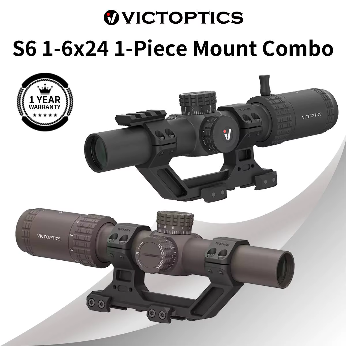 Victoptics S6 LPVO SFP para rifle con retículo MIL iluminado - imagen 3