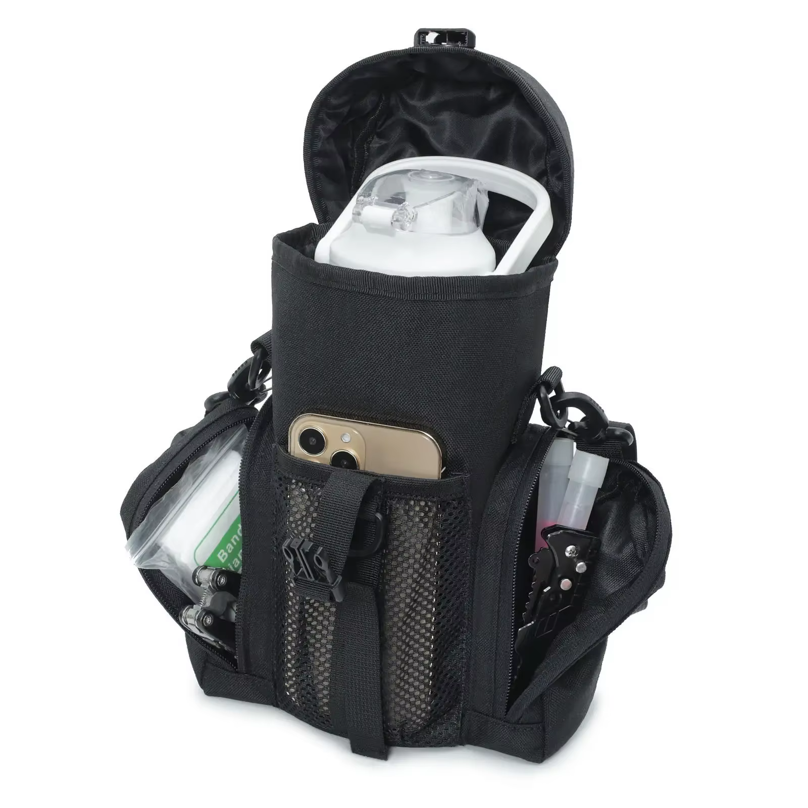 Riñonera MOLLE táctica para botella de agua con soporte móvil - imagen 3