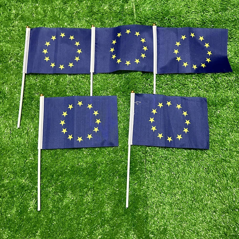 Bandera de mano UE - vista