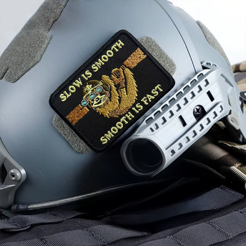 Parche táctico con gancho y bucle de perezoso NVG para casco
