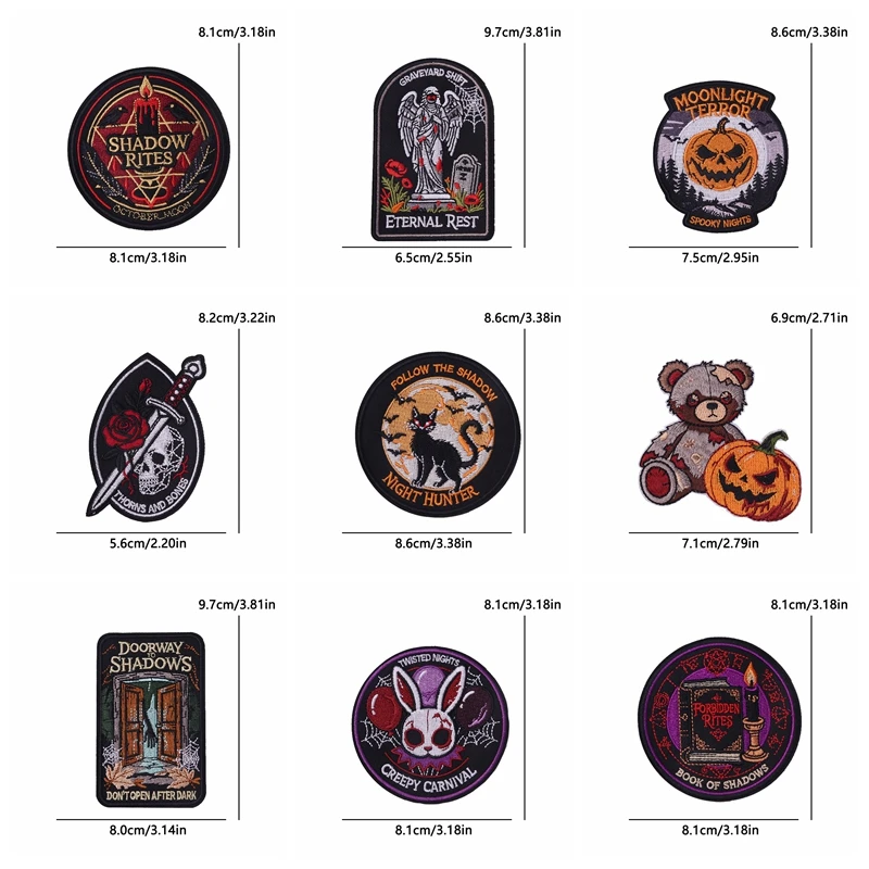 Parche termoadhesivo Halloween calabaza y fantasma bordado para ropa - imagen 2