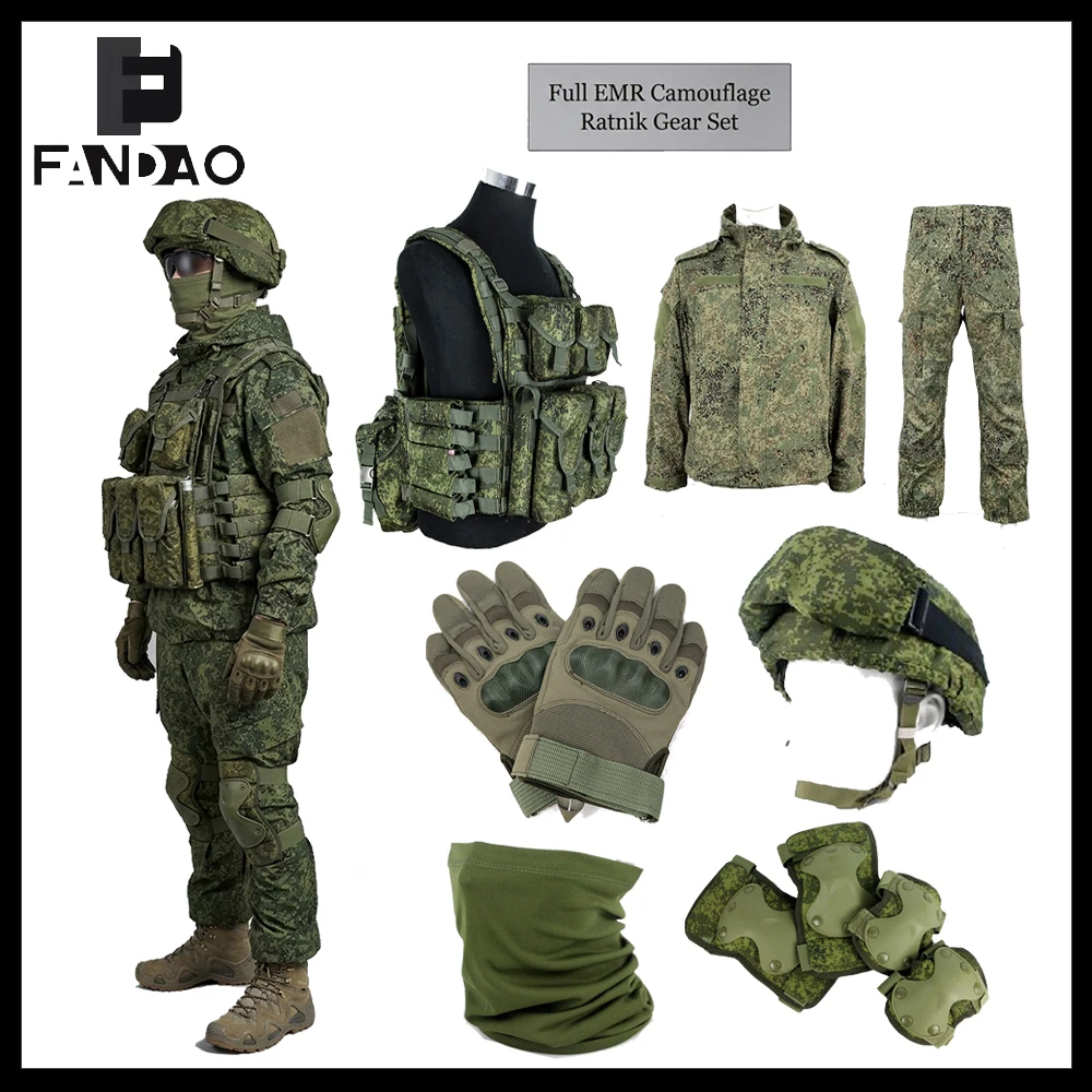Equipo táctico EMR para airsoft: chaleco, guantes, casco y ropa - imagen 3