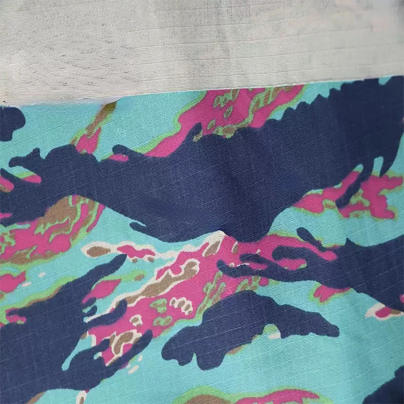 Tela camuflaje ripstop tigre Miami rayas algodón y nailon táctico - imagen 2