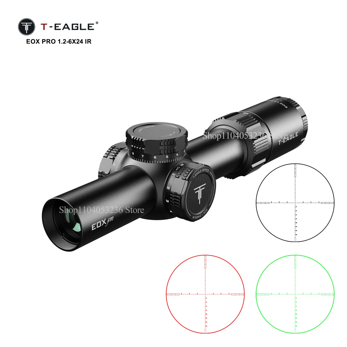 T-Eagle EOX PRO mira telescópica táctica retícula iluminada roja/verde - imagen 3