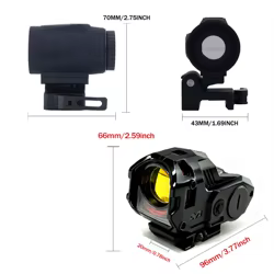 M22 PRO MX3X mira telescópica táctica punto rojo 10 MOA reflex