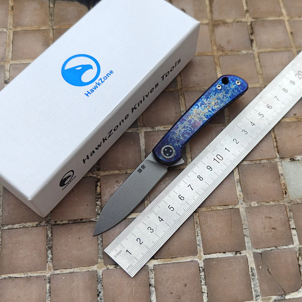 Cuchillo EDC HawkZone Space Time flipper VG10 con mango titanio