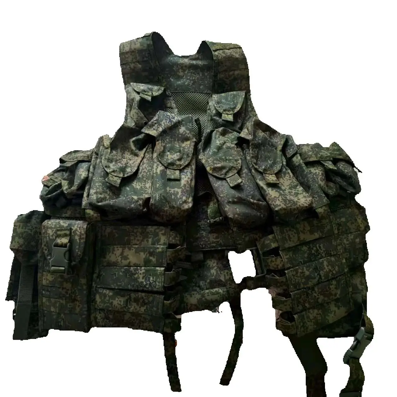 Chaleco táctico EMR nailon con IR y MOLLE, porta cargadores y bolsillo - imagen 4