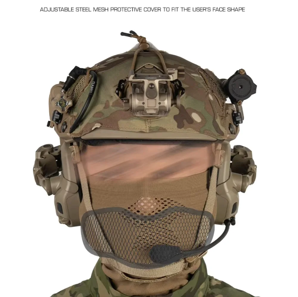 Máscara táctica para airsoft y caza con malla de acero extraíble - imagen 2