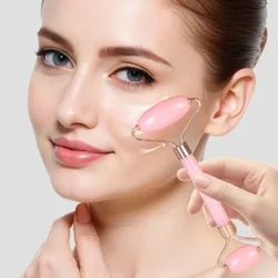 Masajeador facial doble cabezal rodillos cristal para lifting