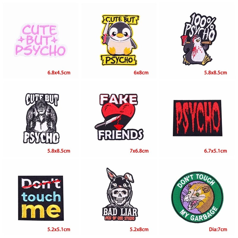 Parches bordados Punk letras para ropa DIY no me toques - imagen 3