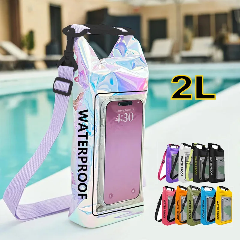 Bolsa seca impermeable con ventana táctil para kayak y rafting - imagen 4