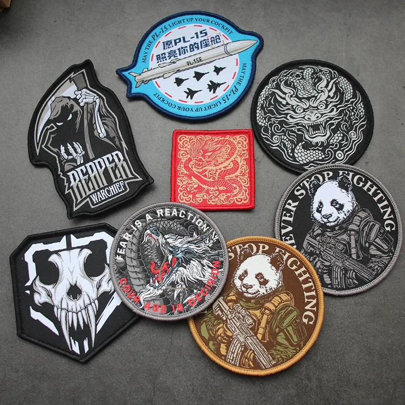 Parche táctico de velcro dragón y camuflaje panda insignia DIY - imagen 2