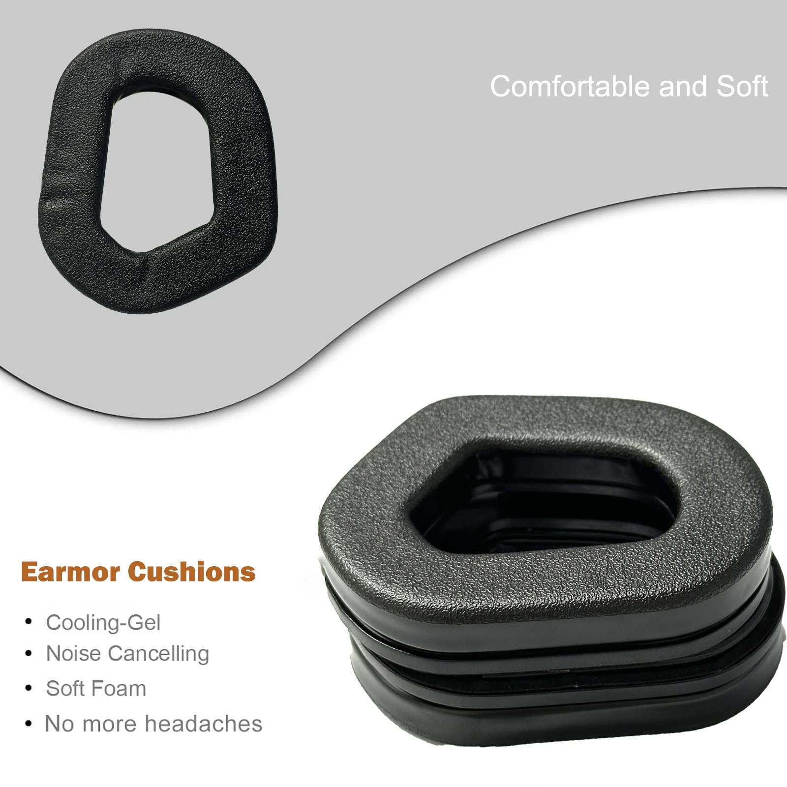 Almohadillas de silicona para auriculares – Accesorio táctico - imagen 5