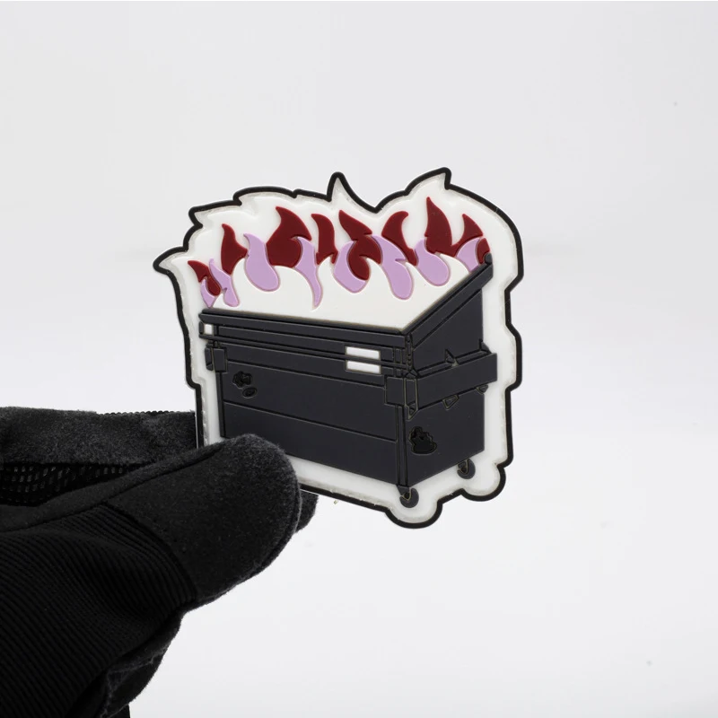 Parche táctico luminoso PVC 3D calavera dragón MOLLE alta visibilidad - imagen 4