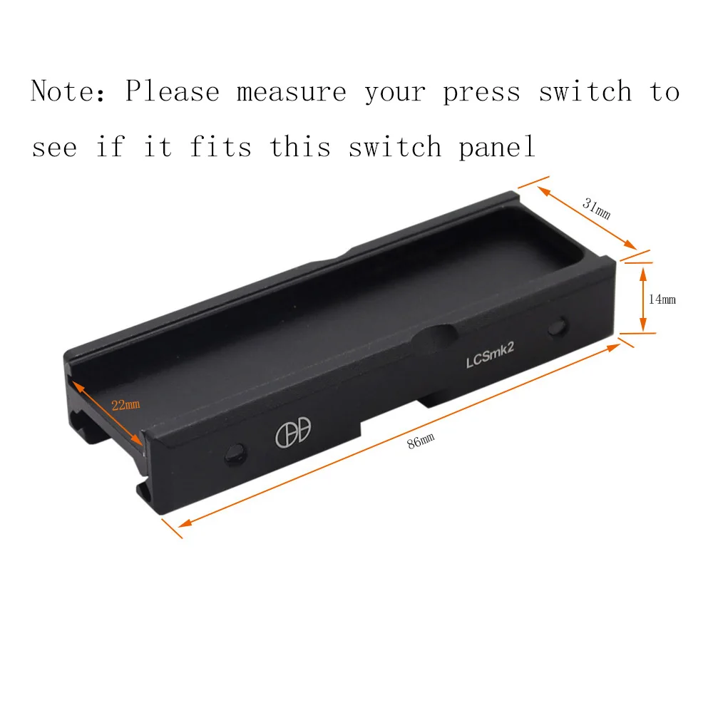 Montaje Picatinny aluminio CNC para interruptor remoto de linterna - imagen 4