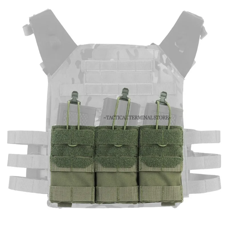 Portacargador MOLLE M4/M16 con cuerda elástica y panel frontal