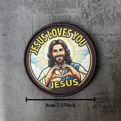 Parche táctico JESUS LOVE YOU con velcro para ropa y mochila