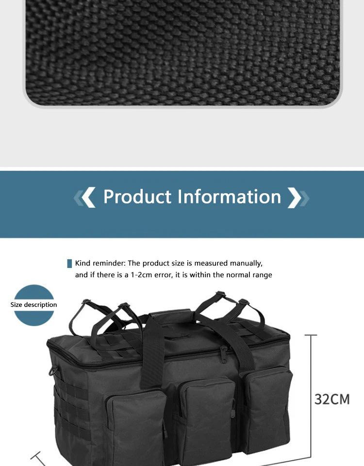 Bolsa táctica para mochila de viaje y acampada