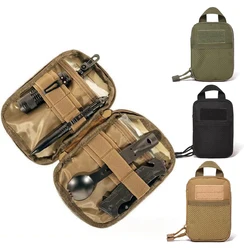 Bolsa táctica MOLLE EDC, botiquín portátil cinturón exterior