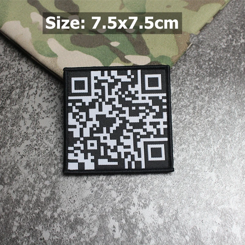 Parche bordado QR - Insignia táctica cuadrada California para chaleco