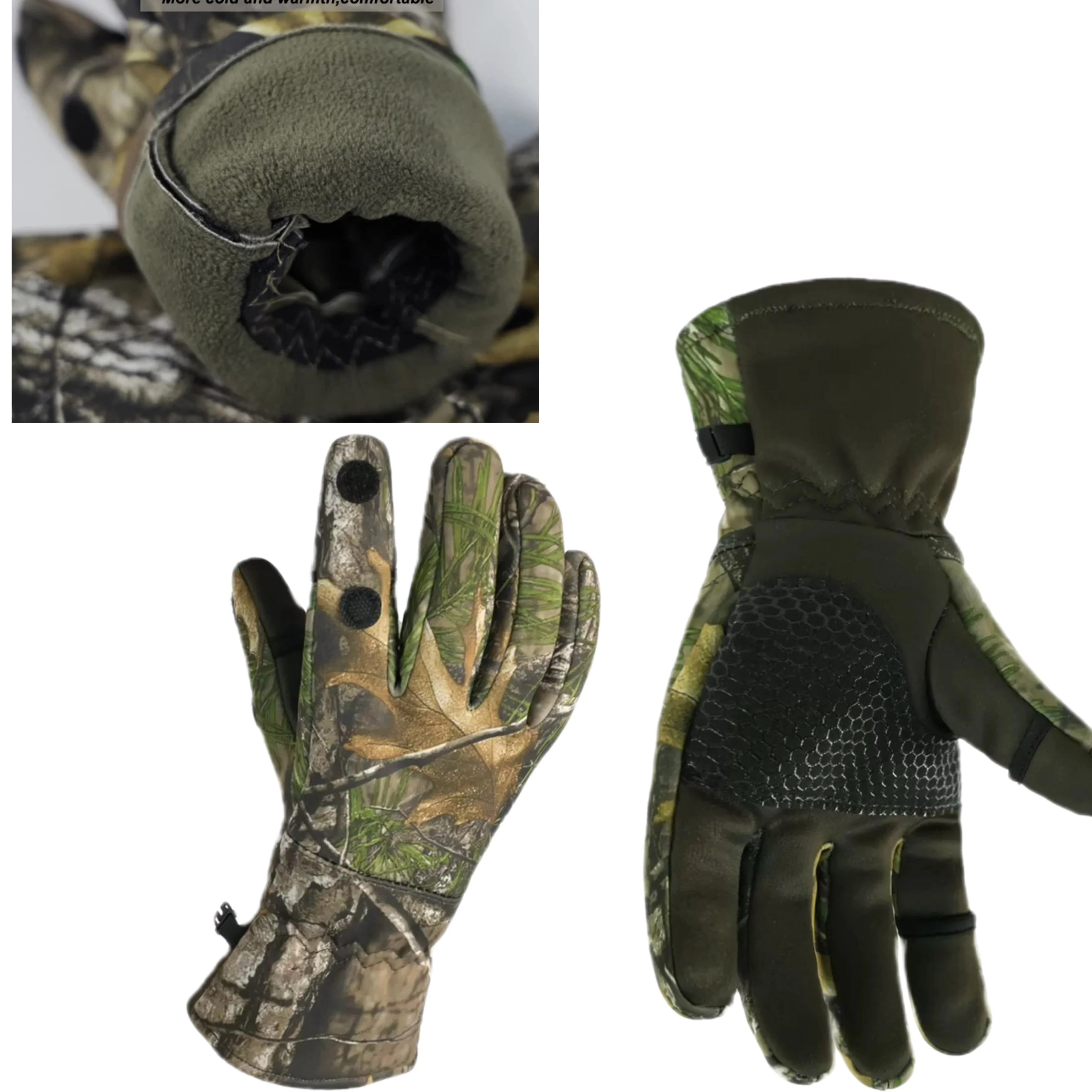 Guantes de caza camuflaje biomimético impermeables antideslizantes arco - imagen 5